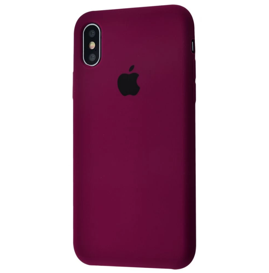 Silicone Case iPhone XS Max, Marsala-0